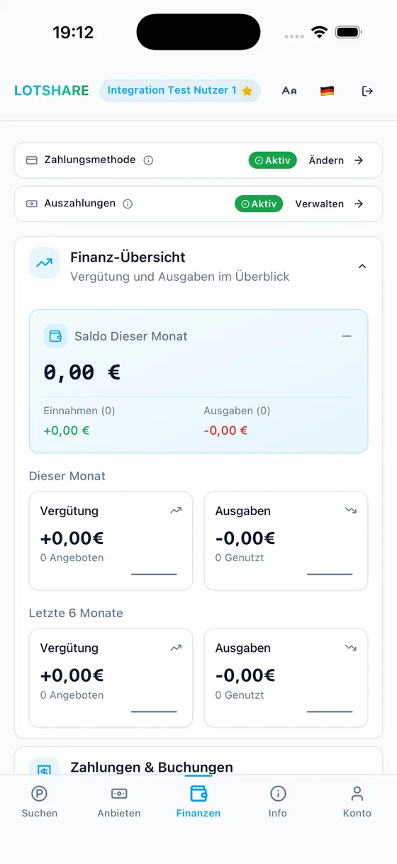 Auszahlung erhalten